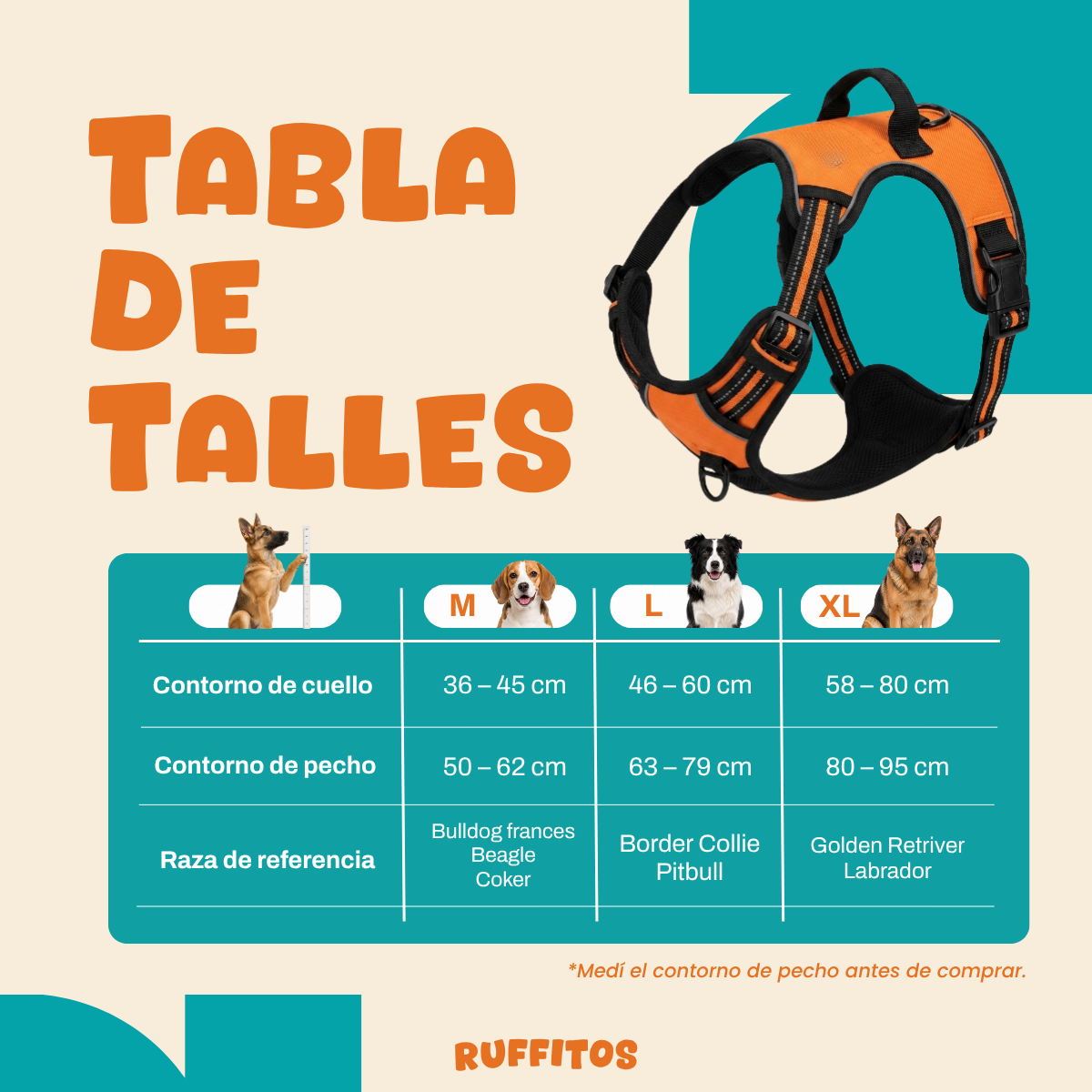 Arnes Anti-Tirones Reflectante