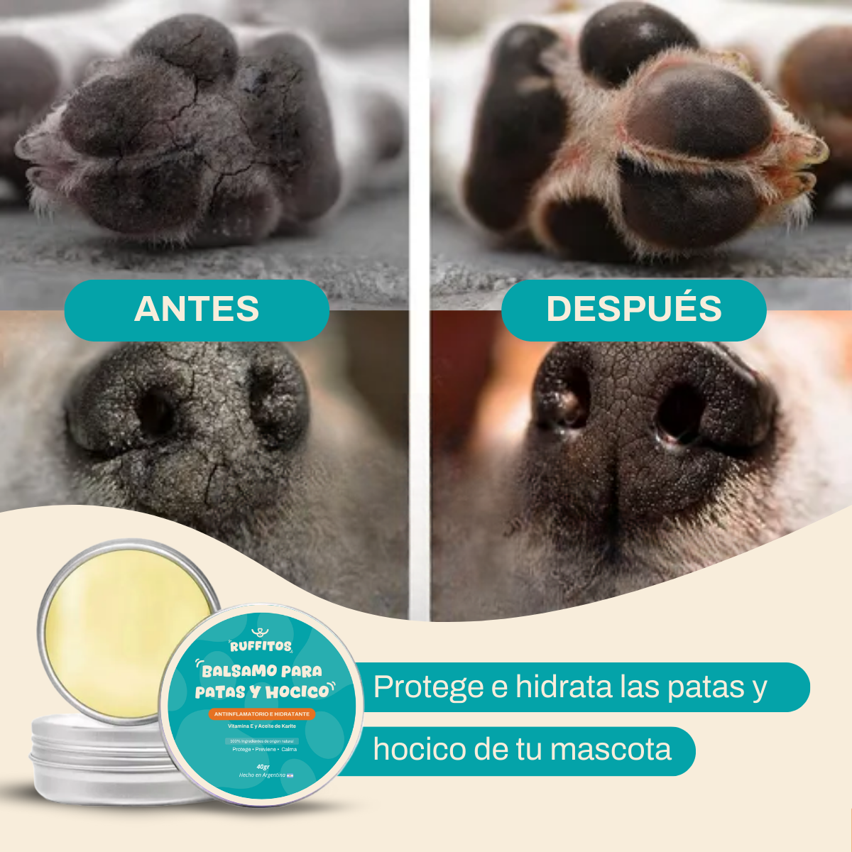 Balsamo para patas y hocico